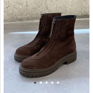 Feners Brown Suede Booties